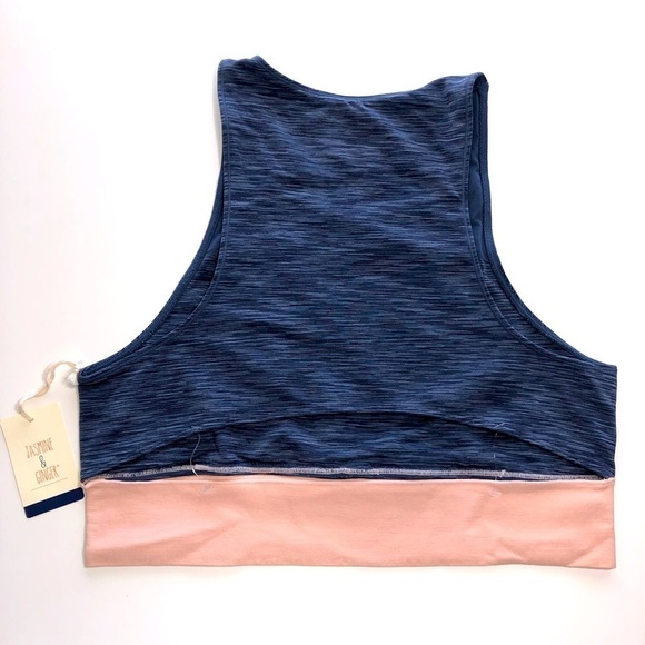 NWT Jasmine & Ginger Marled Pink and Blue Seamless Longline 2 Bra Bundle size L - Picture 10 of 11